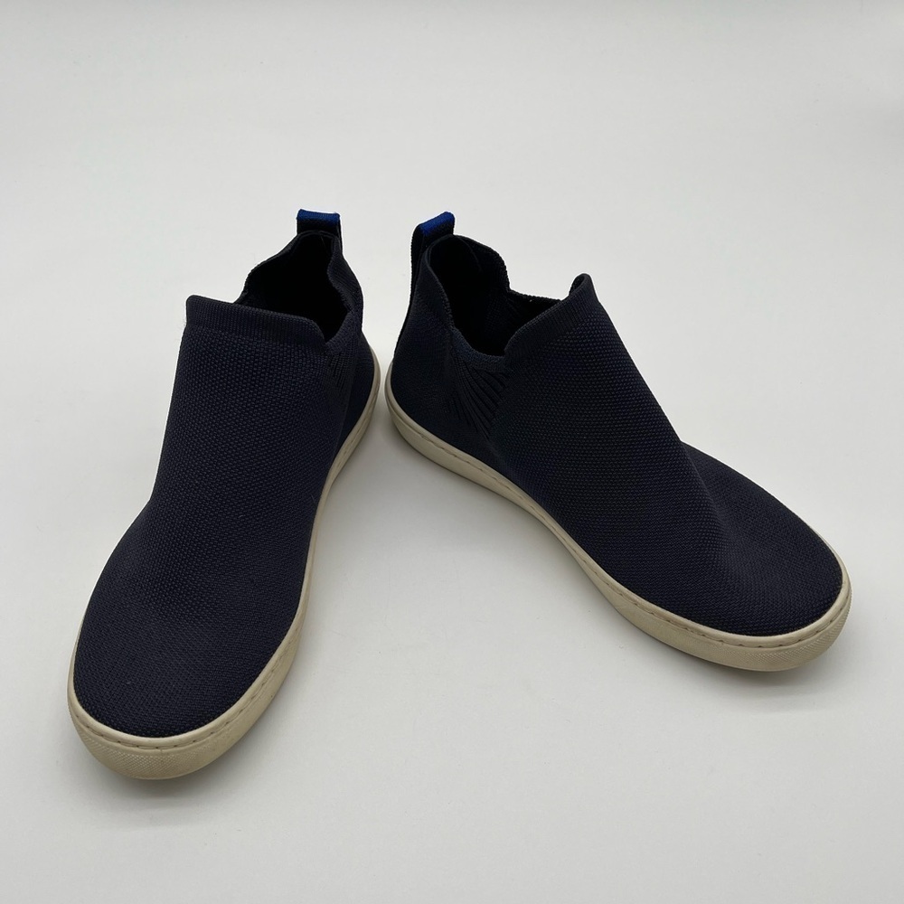 Rothy's The Chelsea Navy White Boots Women Size 7.5 BLEMISH